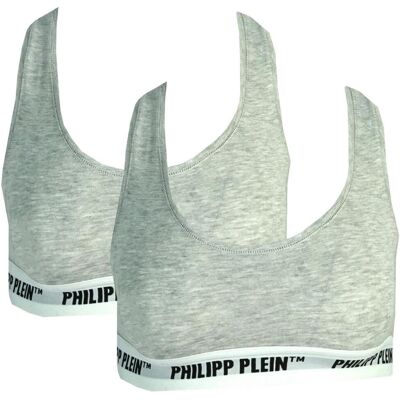 Philipp Plein grijs ondergoed sportbeha set van twee M Philipp Plein grijs ondergoed sportbeha set van twee M
