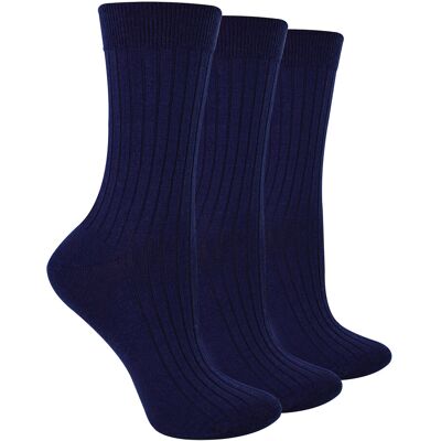 Steven - Dames 3 Paar Originele Merino Wol Sokken - Warme Wintersokken Multipack - Marineblauw Steven - Dames 3 Paar Originele Merino Wol Sokken - Warme Wintersokken Multipack - Marineblauw