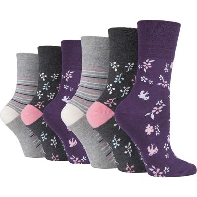 Gentle Grip 6 paar sokken zonder elastiek damessokken met zachte grip - SOLRH214 37 - 42 Gentle Grip 6 paar sokken zonder elastiek damessokken met zachte grip - SOLRH214 37 - 42
