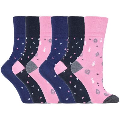 Gentle Grip 6 paar sokken zonder elastiek damessokken met zachte grip - SOLRH205 37 - 42 Gentle Grip 6 paar sokken zonder elastiek damessokken met zachte grip - SOLRH205 37 - 42