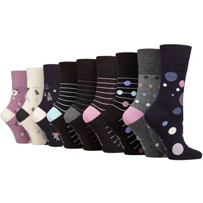 Gentle Grip - Dames 9 Pak Bamboe Sokken - SOLRM423738 37 - 42 Gentle Grip - Dames 9 Pak Bamboe Sokken - SOLRM423738 37 - 42