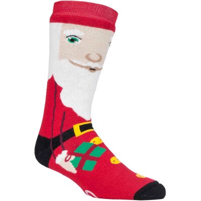 Heat Holders Dames kerst antislip thermo pantoffelsokken - De Kerstman 45602 Heat Holders Dames kerst antislip thermo pantoffelsokken - De Kerstman 45602