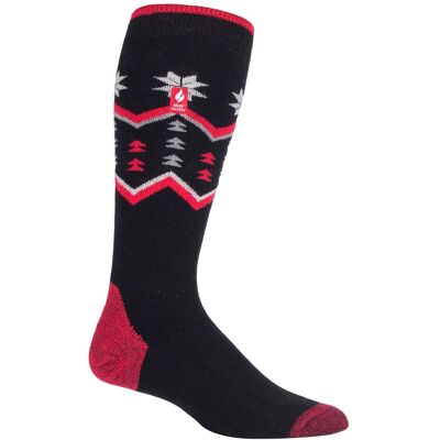 Heat Holders Dames lichtgewicht thermo skisokken - Zwarte Fairisle 39 - 45 Heat Holders Dames lichtgewicht thermo skisokken - Zwarte Fairisle 39 - 45