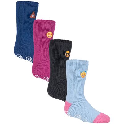 Heat Holders - Kinderen 4 paar nieuwigheid Emoji-sokken - Emoji Mix 27 - 29 Heat Holders - Kinderen 4 paar nieuwigheid Emoji-sokken - Emoji Mix 27 - 29