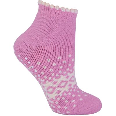 Sock Snob Thermische laag uitgesneden wollen antislip pantoffelsokken voor dames - Roze 37 - 42 Sock Snob Thermische laag uitgesneden wollen antislip pantoffelsokken voor dames - Roze 37 - 42