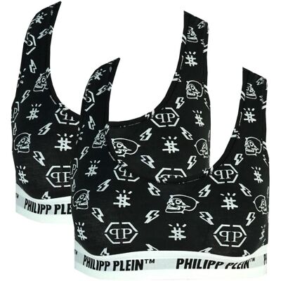 Philipp Plein Symbols Logo Zwart Ondergoed Sport BH Twee Pack M Philipp Plein Symbols Logo Zwart Ondergoed Sport BH Twee Pack M