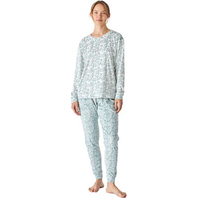 J&J Brothers Winterpyjama lange mouw fluweel JJBEP1000 vrouwen XL J&J Brothers Winterpyjama lange mouw fluweel JJBEP1000 vrouwen XL