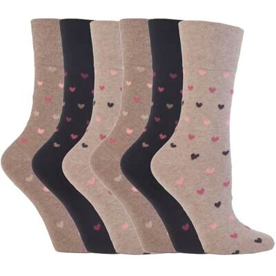Gentle Grip 6 paar sokken zonder elastiek damessokken met zachte grip - GG48 37 - 42 Gentle Grip 6 paar sokken zonder elastiek damessokken met zachte grip - GG48 37 - 42
