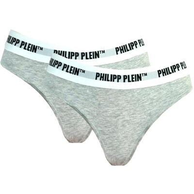 Philipp Plein Grey Underwear Thongs Two Pack XL Philipp Plein Grey Underwear Thongs Two Pack XL