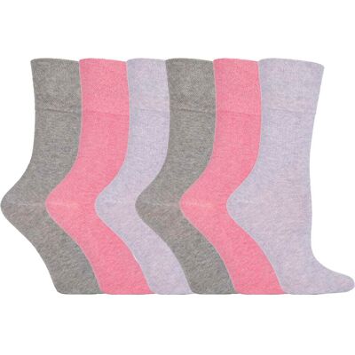 Gentle Grip 6 paar sokken zonder elastiek damessokken met zachte grip - GG72 37 - 42 Gentle Grip 6 paar sokken zonder elastiek damessokken met zachte grip - GG72 37 - 42