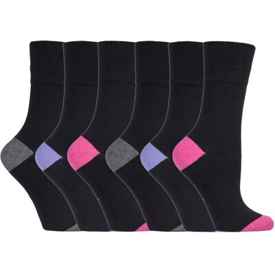 Gentle Grip 6 paar sokken zonder elastiek damessokken met zachte grip - SOLRP07HT 37 - 42 Gentle Grip 6 paar sokken zonder elastiek damessokken met zachte grip - SOLRP07HT 37 - 42
