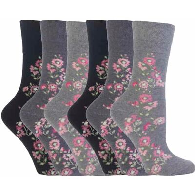 Gentle Grip 6 paar sokken zonder elastiek damessokken met zachte grip - GG45 37 - 42 Gentle Grip 6 paar sokken zonder elastiek damessokken met zachte grip - GG45 37 - 42
