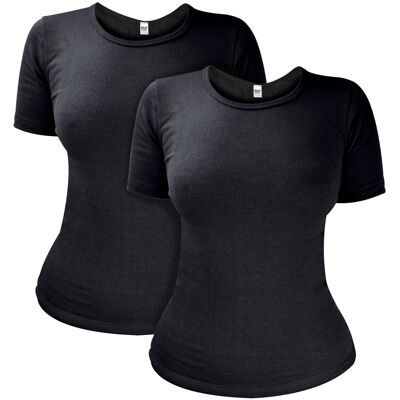 Heat Holders 2-Pack Dames Korte Mouw Thermo Tops voor de Winter Heat Holders 2-Pack Dames Korte Mouw Thermo Tops voor de Winter
