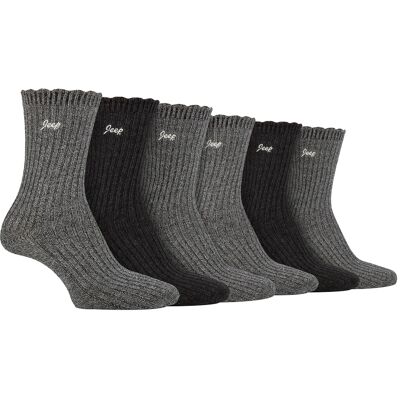 Jeep Dames 6-pack Bamboe Bootsokken Schattige Geribbelde Top Sokken 37 - 42 Jeep Dames 6-pack Bamboe Bootsokken Schattige Geribbelde Top Sokken 37 - 42