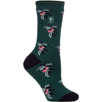 Heat Holders Dames Thermosokken Dunne Bloemenpatroon Fleece Sokken 37 - 42 Heat Holders Dames Thermosokken Dunne Bloemenpatroon Fleece Sokken 37 - 42
