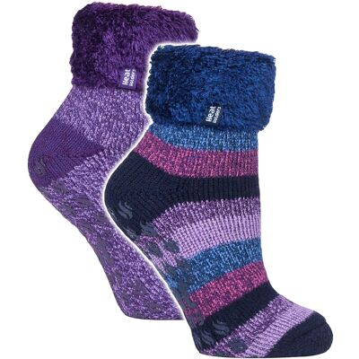 Heat Holders 2-Pack Dames Zachte Lounge Sokken met Antislip 37 - 42 Heat Holders 2-Pack Dames Zachte Lounge Sokken met Antislip 37 - 42