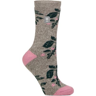 Heat Holders Dames Thermosokken Dunne Bloemenpatroon Fleece Sokken 37 - 42 Heat Holders Dames Thermosokken Dunne Bloemenpatroon Fleece Sokken 37 - 42