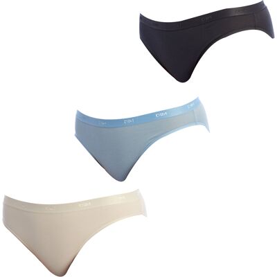 Dim Set van 3 Les Pockets D4H00 Stretch stoffen slips voor dames S Dim Set van 3 Les Pockets D4H00 Stretch stoffen slips voor dames S