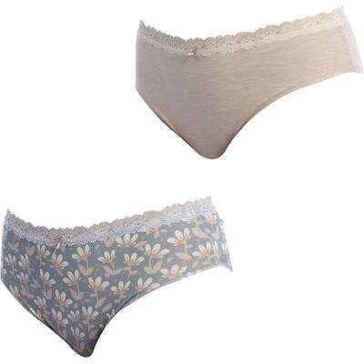 Janira Set-2 Brislip Coquettes Katoenen Slip 1032252 voor dames XL Janira Set-2 Brislip Coquettes Katoenen Slip 1032252 voor dames XL