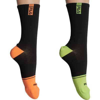 Fila Pack-2 Lange Fietssokken F2524 voor Mannen en Vrouwen 40 - 42 Fila Pack-2 Lange Fietssokken F2524 voor Mannen en Vrouwen 40 - 42