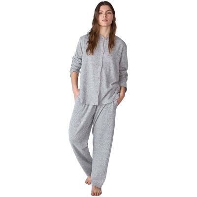 J&J Brothers JJBFP1901 Dameshemdpyjama met lange mouwen S J&J Brothers JJBFP1901 Dameshemdpyjama met lange mouwen S