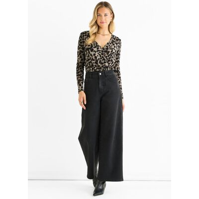 Gini London Grijze bodysuit met dierenprint 36 Gini London Grijze bodysuit met dierenprint 36
