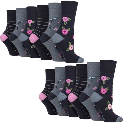 Gentle Grip 12 Paar Dames Katoenen Sokken Gekleurde Zachte Niet-Bindende Alledaagse Sokken 37 - 42 Gentle Grip 12 Paar Dames Katoenen Sokken Gekleurde Zachte Niet-Bindende Alledaagse Sokken 37 - 42