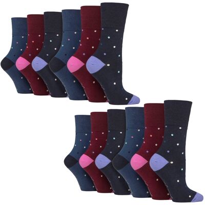Gentle Grip 12 Paar Dames Katoenen Sokken Patroon Zachte Niet-Compressieve Dagelijkse Sokken 37 - 42 Gentle Grip 12 Paar Dames Katoenen Sokken Patroon Zachte Niet-Compressieve Dagelijkse Sokken 37 - 42