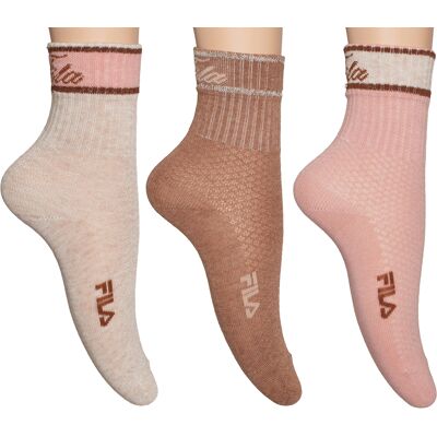 Fila Verpakking van 3 Meisjes Kousen tot de Middenkuit F8206 23 - 25 Fila Verpakking van 3 Meisjes Kousen tot de Middenkuit F8206 23 - 25