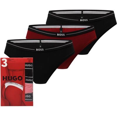 Dames Boss 3-pack met logo tailleband slips in meerdere kleuren XL Dames Boss 3-pack met logo tailleband slips in meerdere kleuren XL