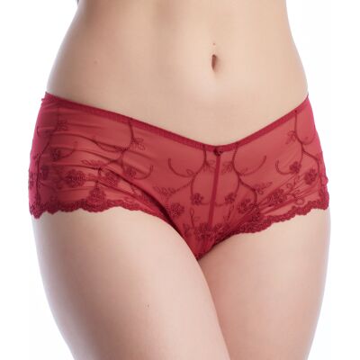Selene Vrouwen Geborduurde Tule Culotte Onderbroeken met Kousenbanden GRACE M Selene Vrouwen Geborduurde Tule Culotte Onderbroeken met Kousenbanden GRACE M