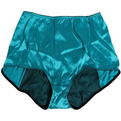 Dolce & Gabbana Aqua Groene Satijnen Hoge Taille Ondergoed Dolce & Gabbana Aqua Groene Satijnen Hoge Taille Ondergoed
