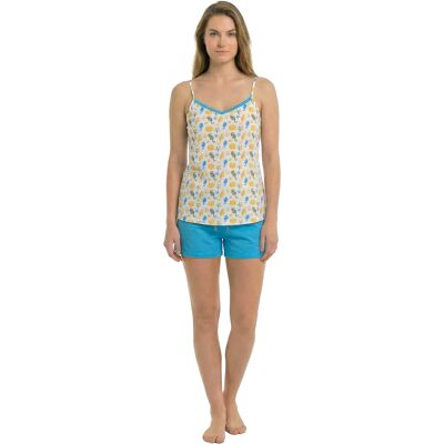 Kisses&Love Dames Zomerpyjama met Dunne Bandjes in Katoen KL45200 2XL Kisses&Love Dames Zomerpyjama met Dunne Bandjes in Katoen KL45200 2XL
