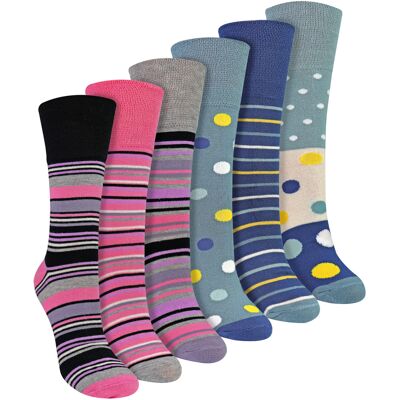 Sock Snob 6-Pack Dames Bamboe Niet-Elastische Sokken Zacht Ademend Dagelijks Comfort 37 - 42 Sock Snob 6-Pack Dames Bamboe Niet-Elastische Sokken Zacht Ademend Dagelijks Comfort 37 - 42