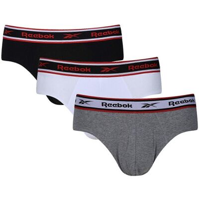 Reebok Heren Chase Slip (Pak van 3) (Zwart/Wit/Grijs Marl) S Reebok Heren Chase Slip (Pak van 3) (Zwart/Wit/Grijs Marl) S
