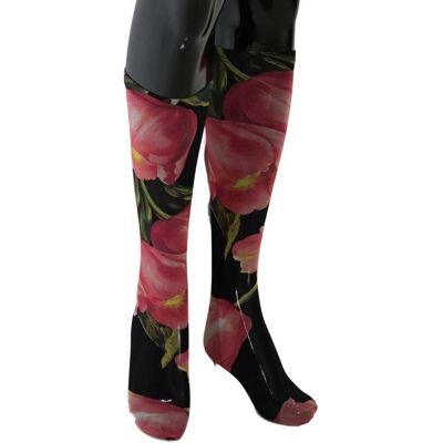 Dolce & Gabbana Multicolor Bloemen Tulpen Nylon Sokken S Dolce & Gabbana Multicolor Bloemen Tulpen Nylon Sokken S