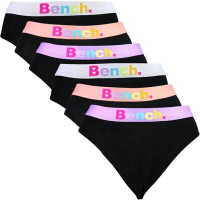 Bench 6-Pak Meisjes Zwarte Katoenen Stretch Slipjes Zachte Ademend Dagelijkse Ondergoed 13-14J / 158-164cm Bench 6-Pak Meisjes Zwarte Katoenen Stretch Slipjes Zachte Ademend Dagelijkse Ondergoed 13-14J / 158-164cm