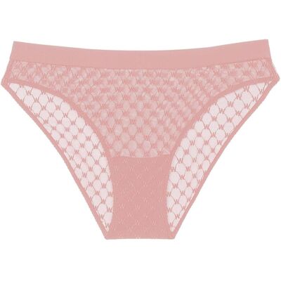 Wolford Bikinibroekjes met monogram en kant voor dames (Roze) 36 Wolford Bikinibroekjes met monogram en kant voor dames (Roze) 36