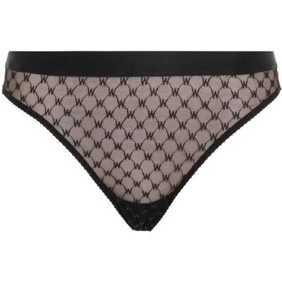 Wolford Bikinibroekjes met monogram en kant voor dames (Zwart) 36 Wolford Bikinibroekjes met monogram en kant voor dames (Zwart) 36
