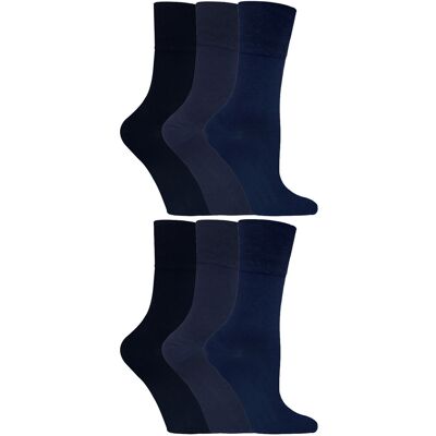 Gentle Grip - 6 paar diabetische damessokken - Donkerblauw 37 37 - 42 Gentle Grip - 6 paar diabetische damessokken - Donkerblauw 37 37 - 42