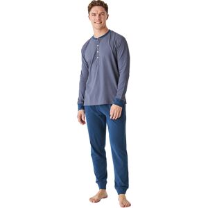 J&J Brothers JJB12 Katoenen pyjama met lange mouwen en ronde hals voor heren S J&J Brothers JJB12 Katoenen pyjama met lange mouwen en ronde hals voor heren S