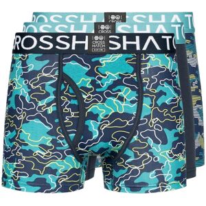 Crosshatch Heren Linamo MVE Open Fly Boxershorts (Set van 3) (Teal) L Crosshatch Heren Linamo MVE Open Fly Boxershorts (Set van 3) (Teal) L