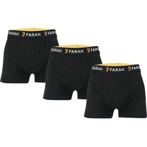 Farah Heren Saginaw Boxershorts (Set van 3) (Zwart) S Farah Heren Saginaw Boxershorts (Set van 3) (Zwart) S