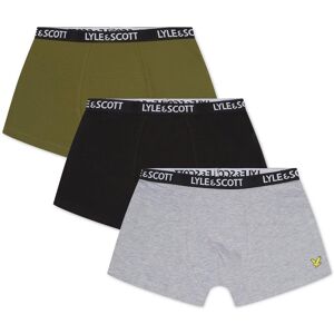 Lyle & Scott Jongens Core Boxershorts (Set van 3) (Grijs/Olijf/Zwart) 8-9J / 128-134cm Lyle & Scott Jongens Core Boxershorts (Set van 3) (Grijs/Olijf/Zwart) 8-9J / 128-134cm