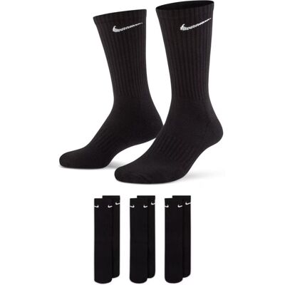 Nike Everyday Cushion Crew Trainingssokken 3 paar in zwart 39 - 41 Nike Everyday Cushion Crew Trainingssokken 3 paar in zwart 39 - 41