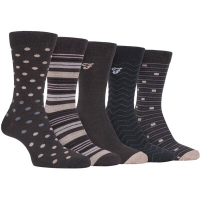 Farah - 5-Pack Heren Dunne Ademend Klassieke Polka Dot Patroon Zachte Bovenkanten Katoenen Dressokken - FCS273BRNGRY (Polka Dot) 39 - 45 Farah - 5-Pack Heren Dunne Ademend Klassieke Polka Dot Patroon Zachte Bovenkanten Katoenen Dressokken - FCS273BRNGRY (Polka Dot) 39 - 45