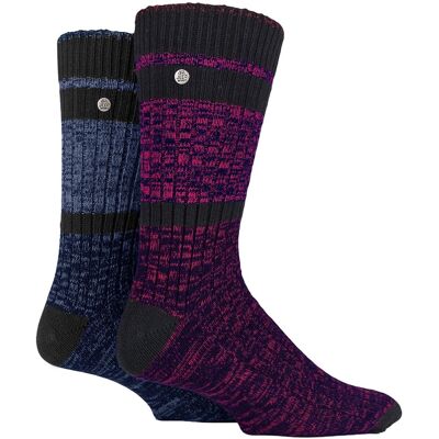 Heren Katoenen Dress Sokken Jeep Middelzware Gebreide Spirit Sokken, Casual Ribbelpatroon Dagelijkse Sokken - Petrol / Paars 39 - 45 Heren Katoenen Dress Sokken Jeep Middelzware Gebreide Spirit Sokken, Casual Ribbelpatroon Dagelijkse Sokken - Petrol / Paars 39 - 45