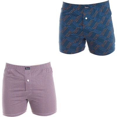 Abanderado 2er-Pack Essential-Boxershorts mit Gummiband, Modell A0100 für Herren. 52 Abanderado 2er-Pack Essential-Boxershorts mit Gummiband, Modell A0100 für Herren. 52