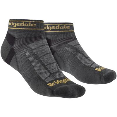 Bridgedale - Heren Hardloop Ultralichte Merino Lage Sokken - Gunmetal 46 - 48 Bridgedale - Heren Hardloop Ultralichte Merino Lage Sokken - Gunmetal 46 - 48