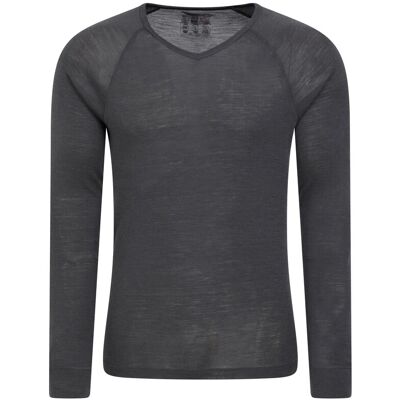 Mountain Warehouse Heren Merino Wol V Hals Base Layer Top (Grijs) 4XL Mountain Warehouse Heren Merino Wol V Hals Base Layer Top (Grijs) 4XL